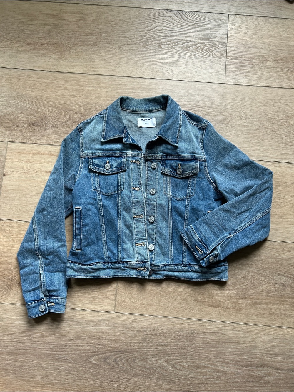 Girls Old Navy Medium Blue Denim Jacket XL 14/16